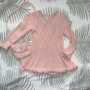 Catherine Malandrino Mini pink dress and purse